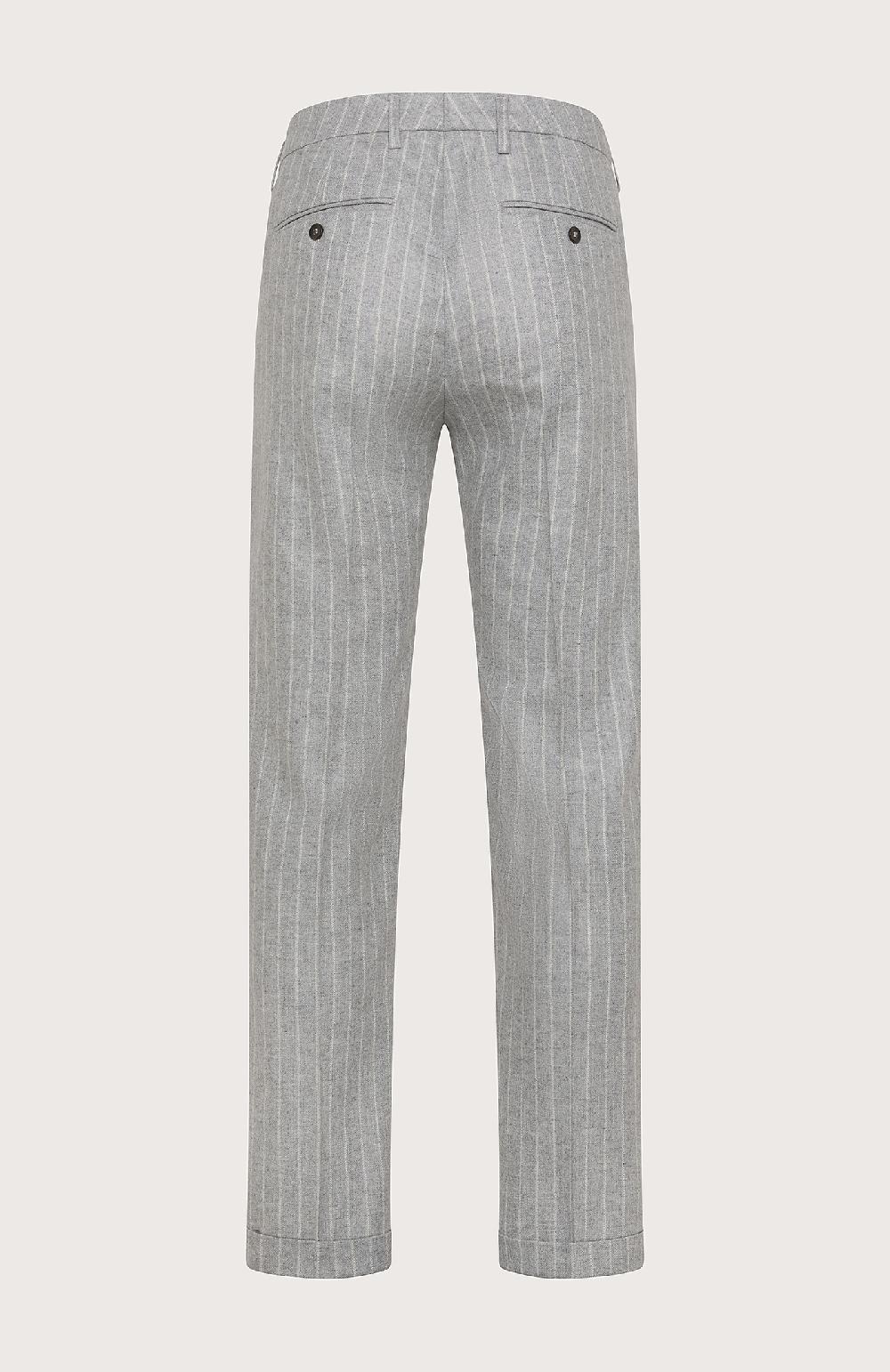 Seventy Pantalone chino in gessato cardato misto lana - Col. Grigio Shopping Online