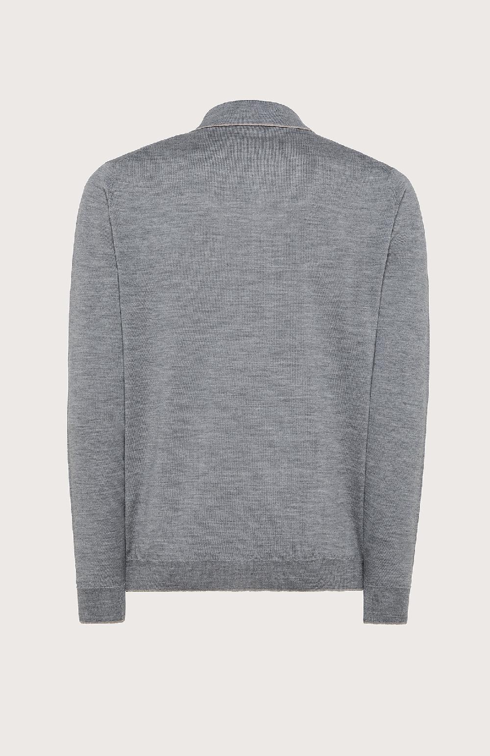 Seventy Maglioncino stile polo con maniche lunghe - Col. Grigio Affare Del Giorno
