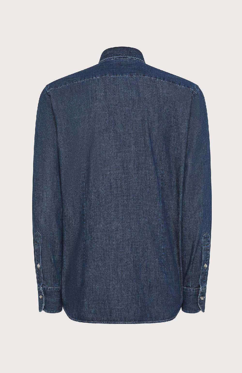 Seventy Camicia regular fit realizzata in blue denim washed - Col. Blu Saldi
