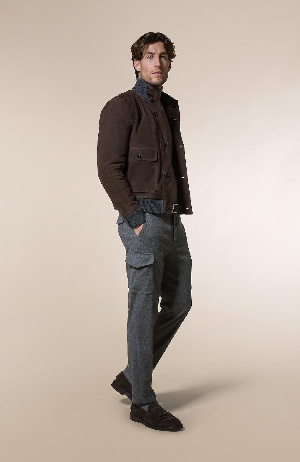 Seventy Pantalone lungo con tasche in flanella - Col. Grigio Vendita Economica