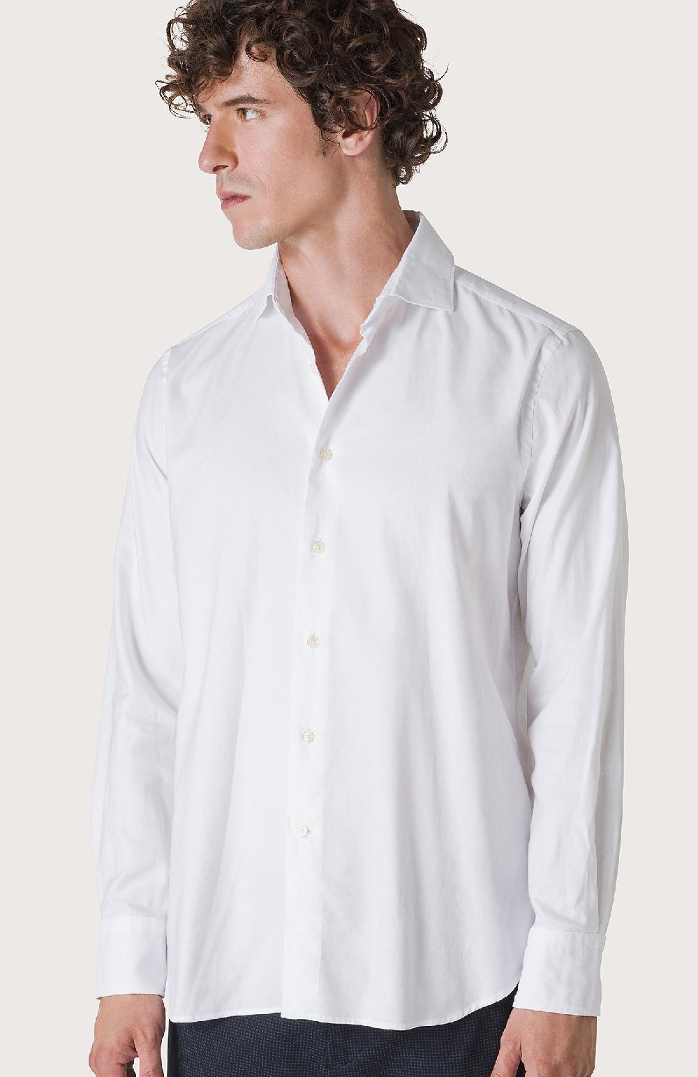 Seventy Camicia regular fit realizzata in oxford ritorto tinto filo - Col. Neutro Nuova