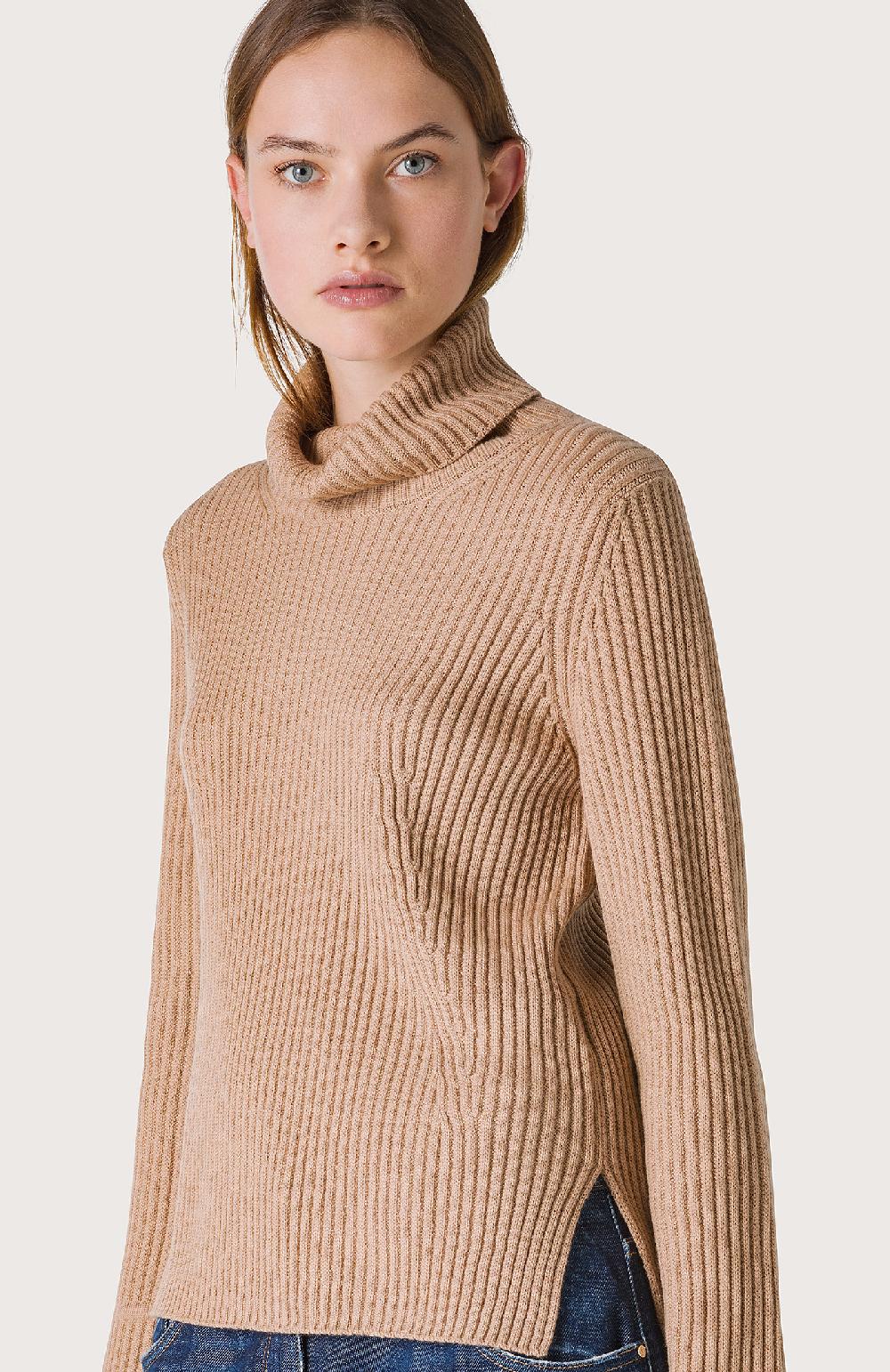 Seventy Maglioncino dolcevita a coste - Col. Neutro Shopping Online