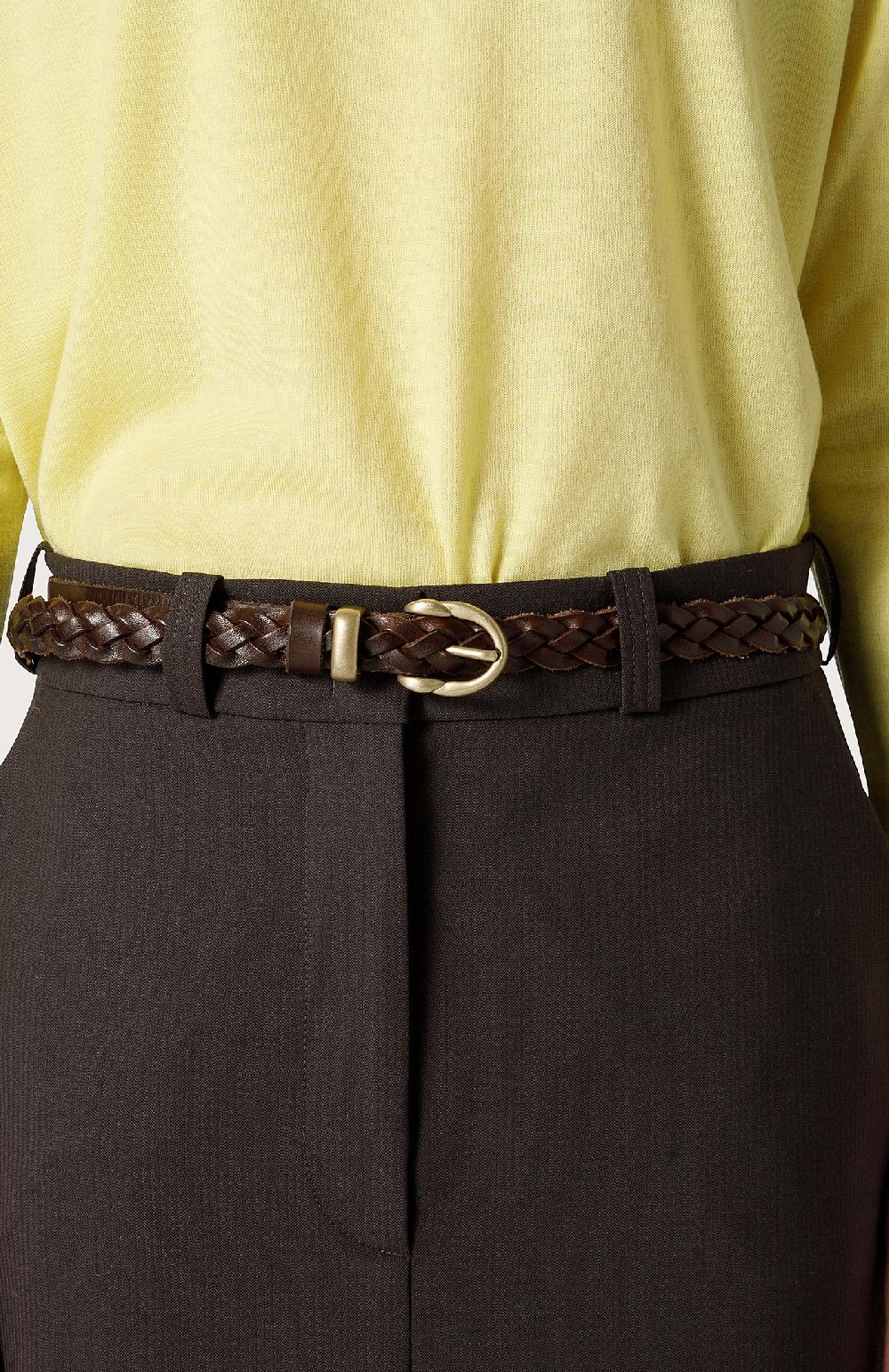 Seventy Cintura in pelle intrecciata - Col. Marrone Prezzo Ridotto