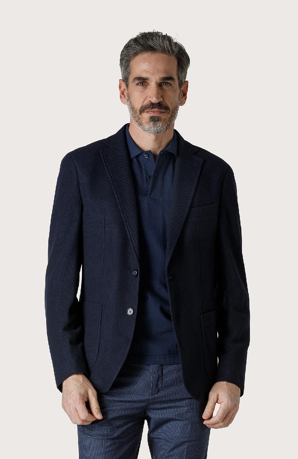 Seventy Giacca classica a nido d'ape - Col. Blu Convenienza