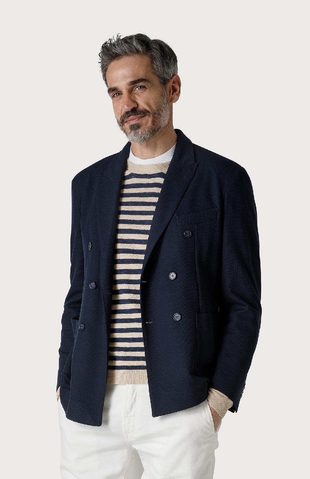 Seventy Giacca doppiopetto con rever a lancia - Col. Blu Presa