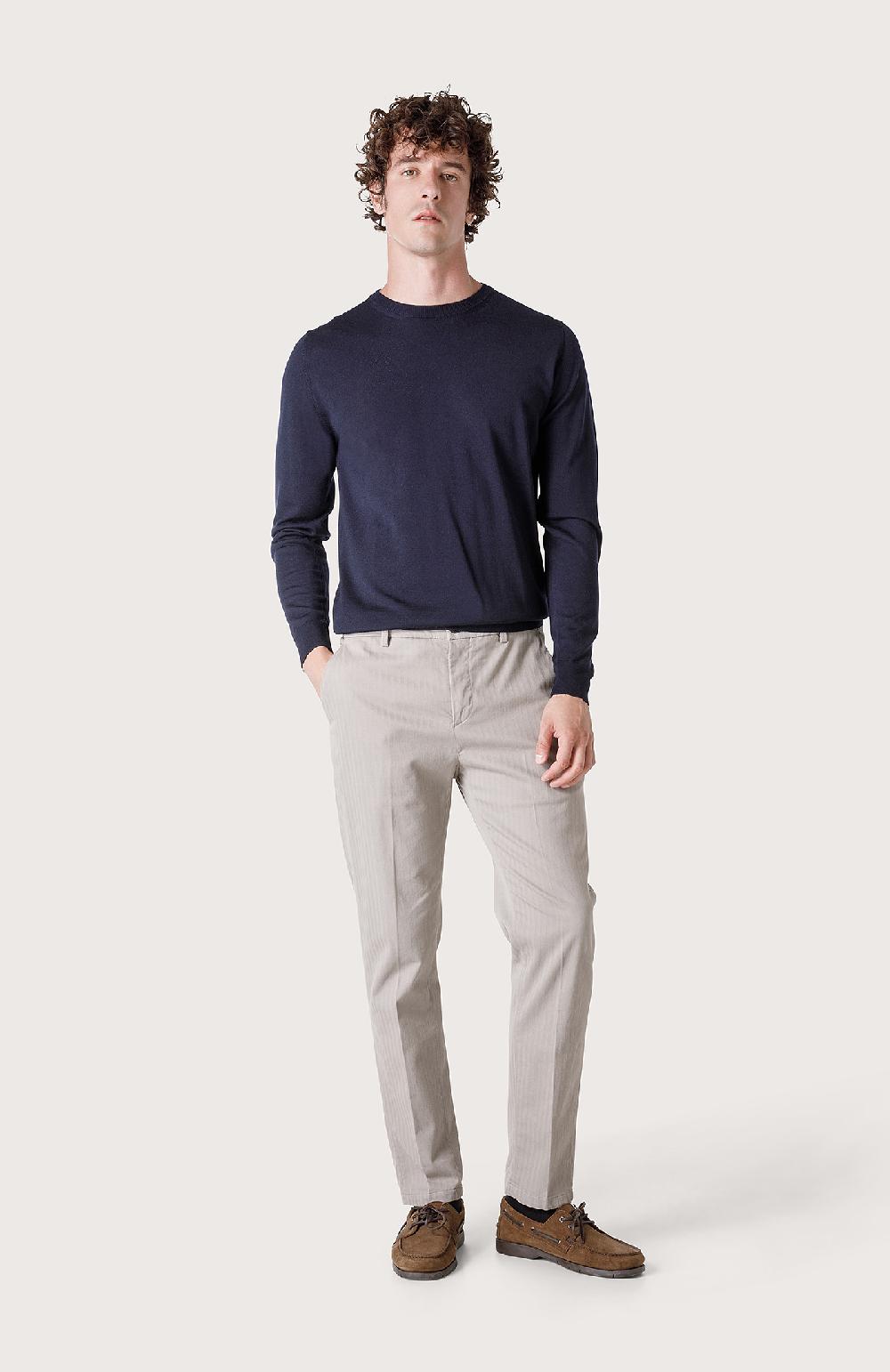 Seventy maglia girocollo in rasato - Col. Blu Offerta
