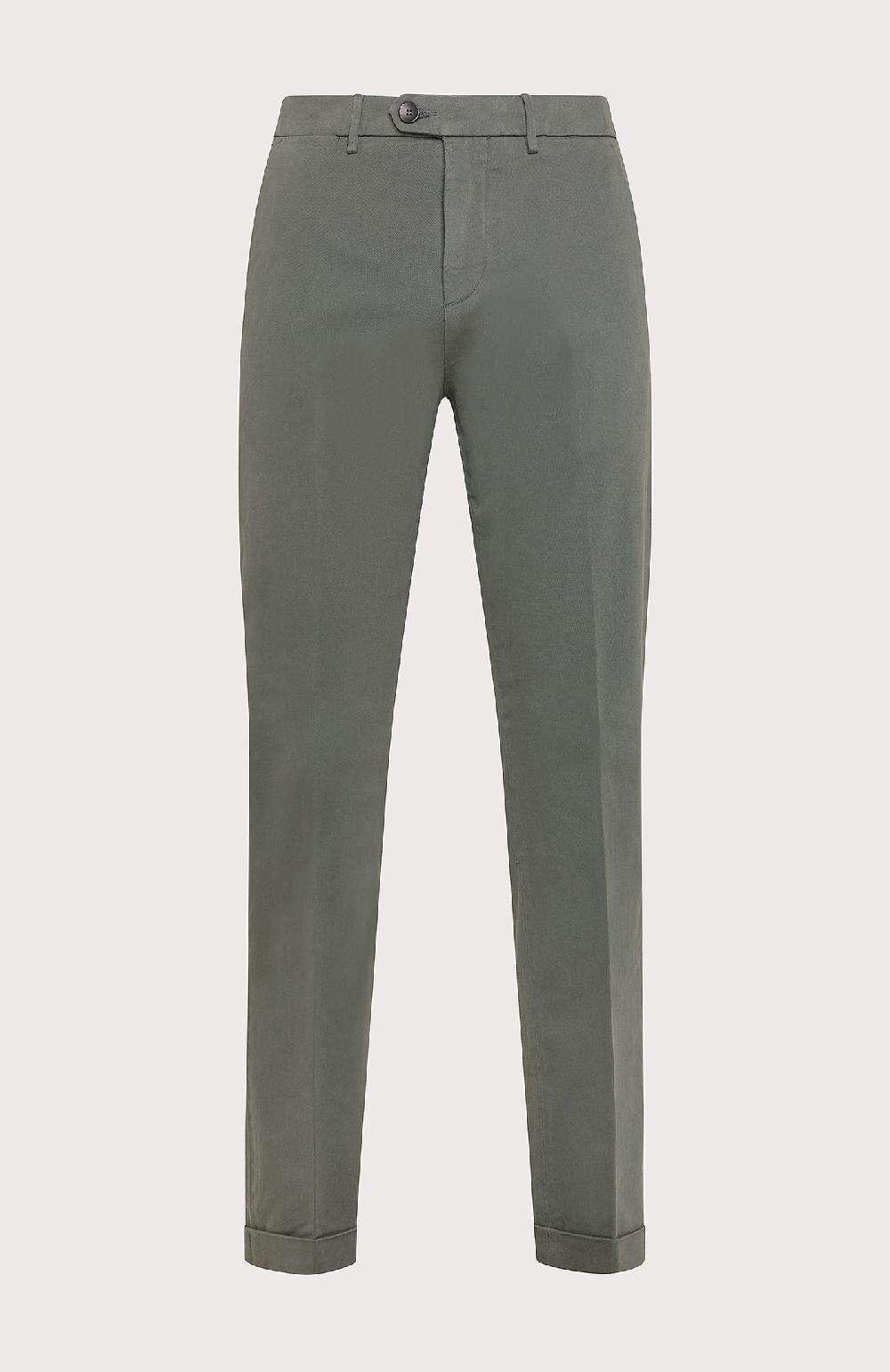Seventy Pantalone chino in gabardina smerigliata - Col. Verde Negozio
