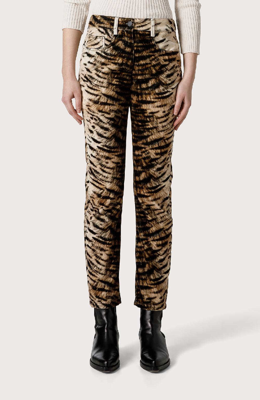 Seventy Pantalone 5 tasche animalier - Col. Neutro Fino Al -60%