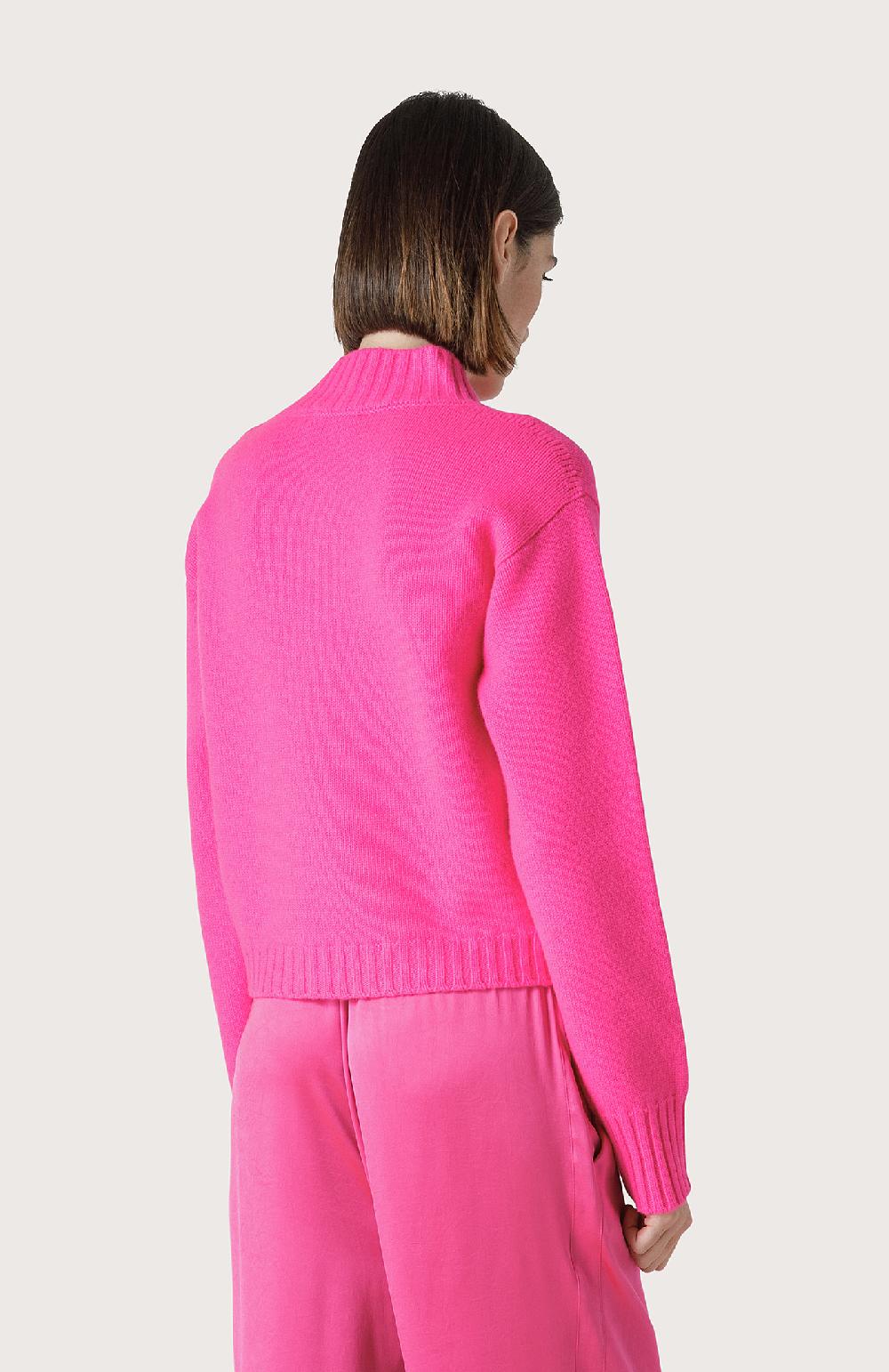 Seventy Maglione con miniscollo a V - Col. Rosa In Vendita