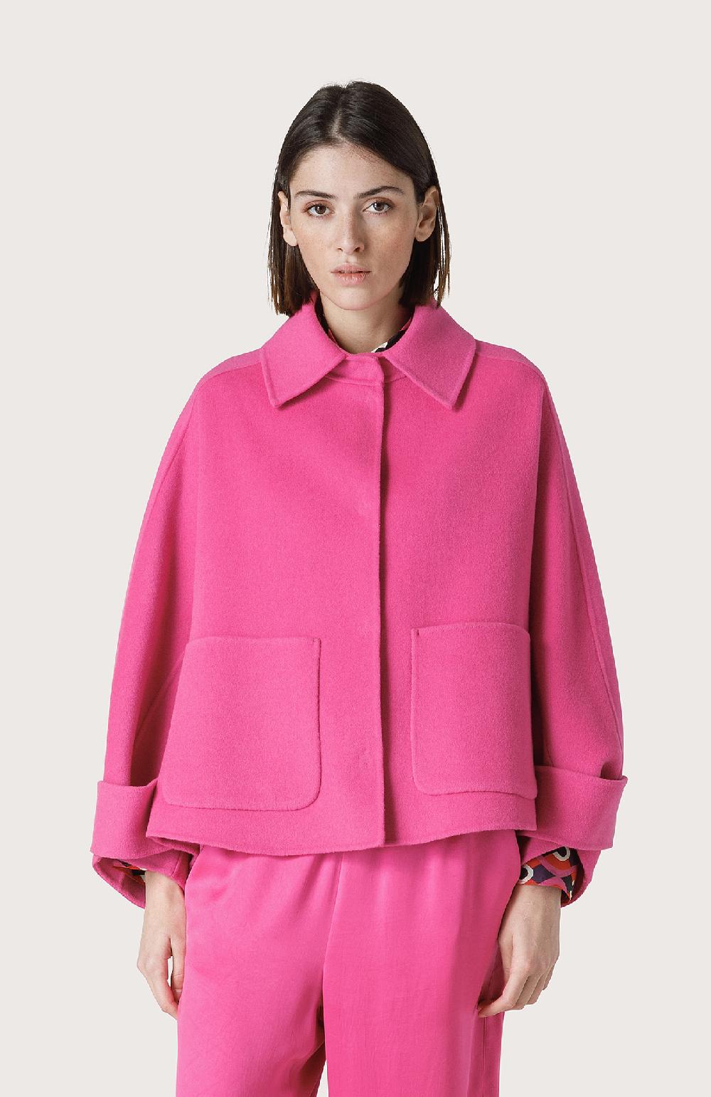 Seventy Cappotto mantellina in double - Col. Rosa Saldi