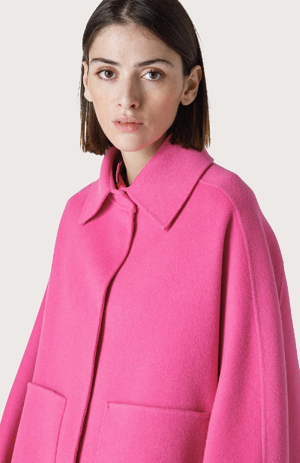 Seventy Cappotto mantellina in double - Col. Rosa Saldi