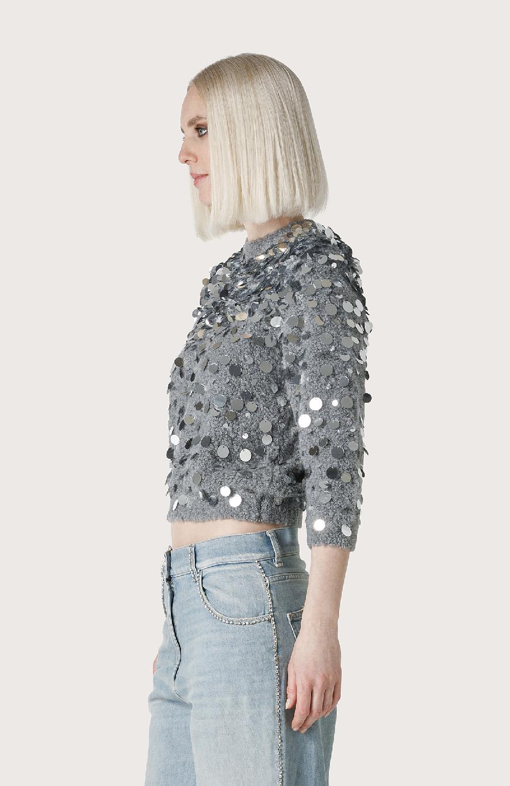 Seventy Maglioncino con maxi paillettes - Col. Grigio Hotsell