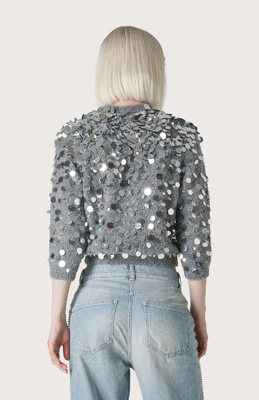 Seventy Maglioncino con maxi paillettes - Col. Grigio Hotsell