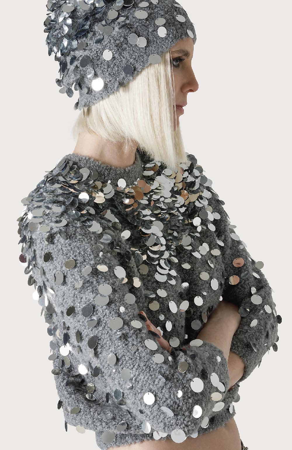 Seventy Maglioncino con maxi paillettes - Col. Grigio Hotsell