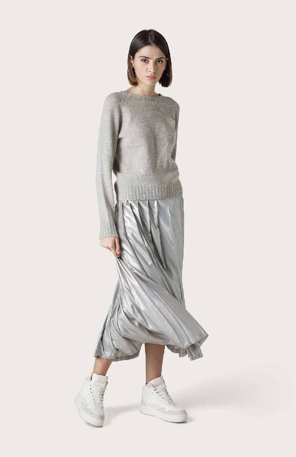 Seventy Maglia cashmere con scollo barchetta - Col. Grigio Vendita Calda