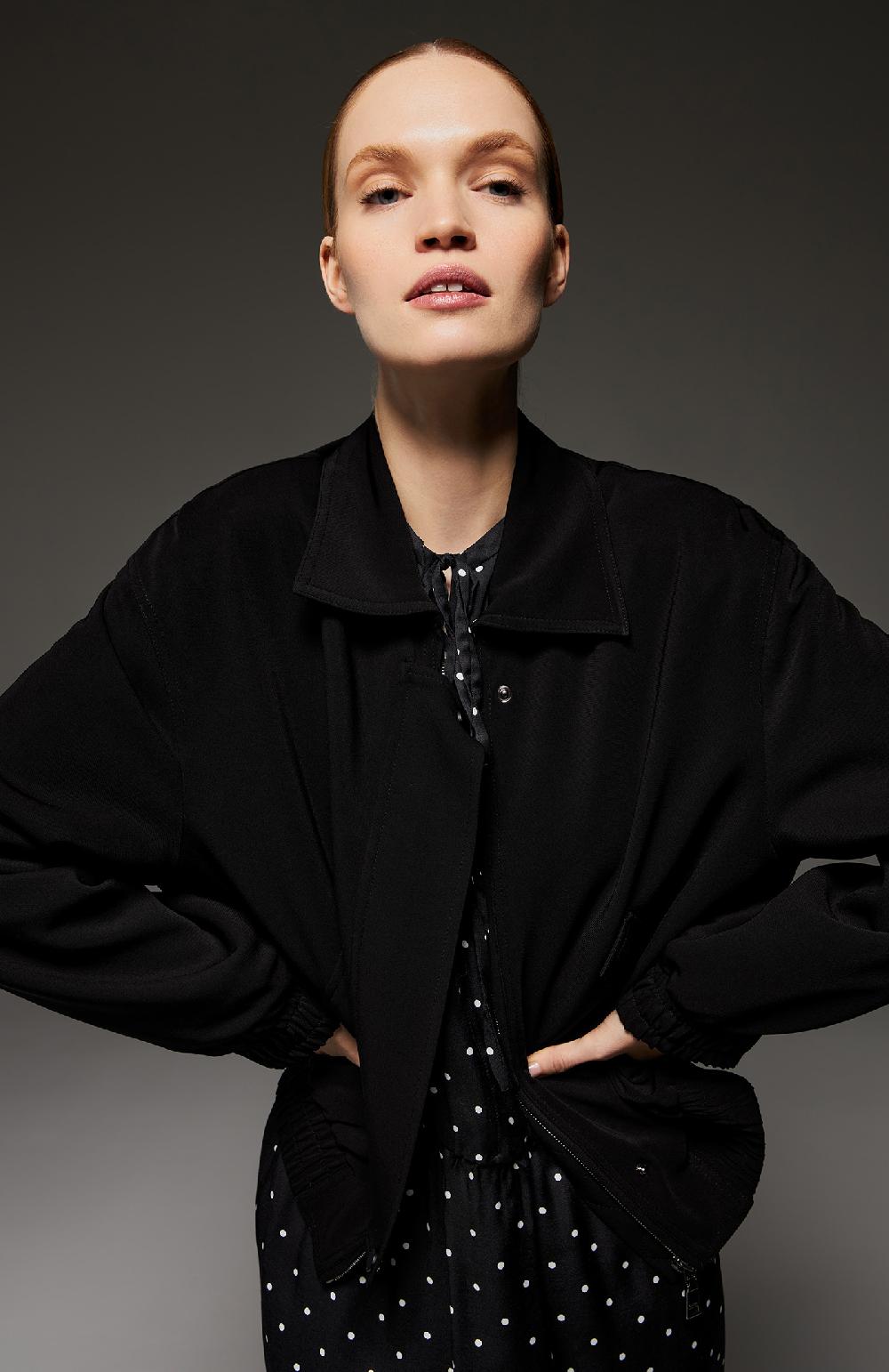 Seventy Giacchetta con zip in cady stretch - Col. Nero Qualità Garantita