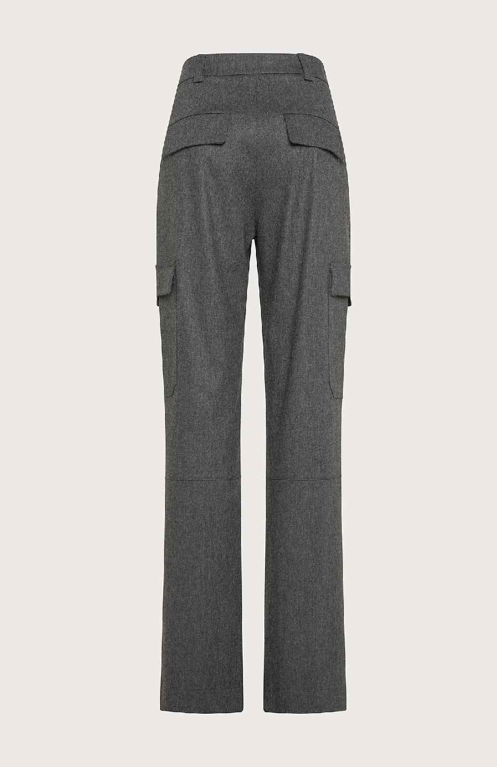 Seventy Pantalone stile cargo lungo in flanella cardata stretch - Col. Grigio Shopping Online