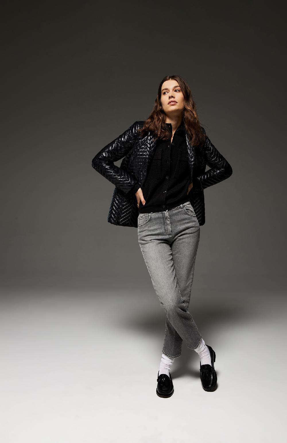 Seventy Giacchina taglio bomber in maglia di viscosa - Col. Nero Sconto