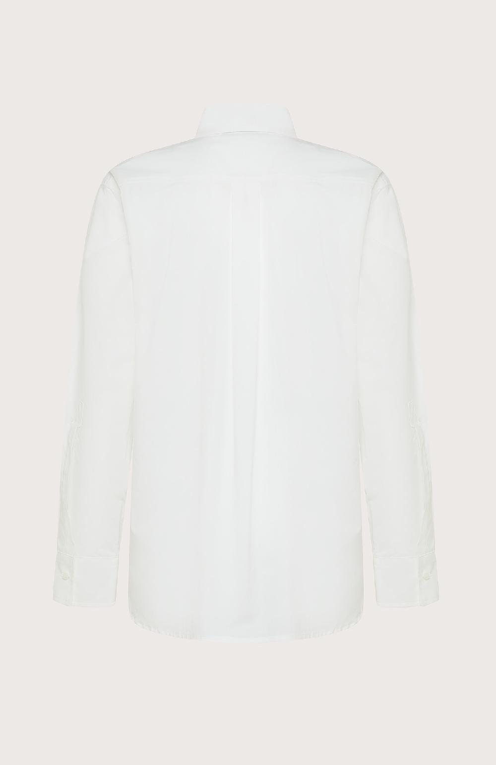 Seventy Camicia smoking in popleine di cotone - Col. Neutro In Vendita