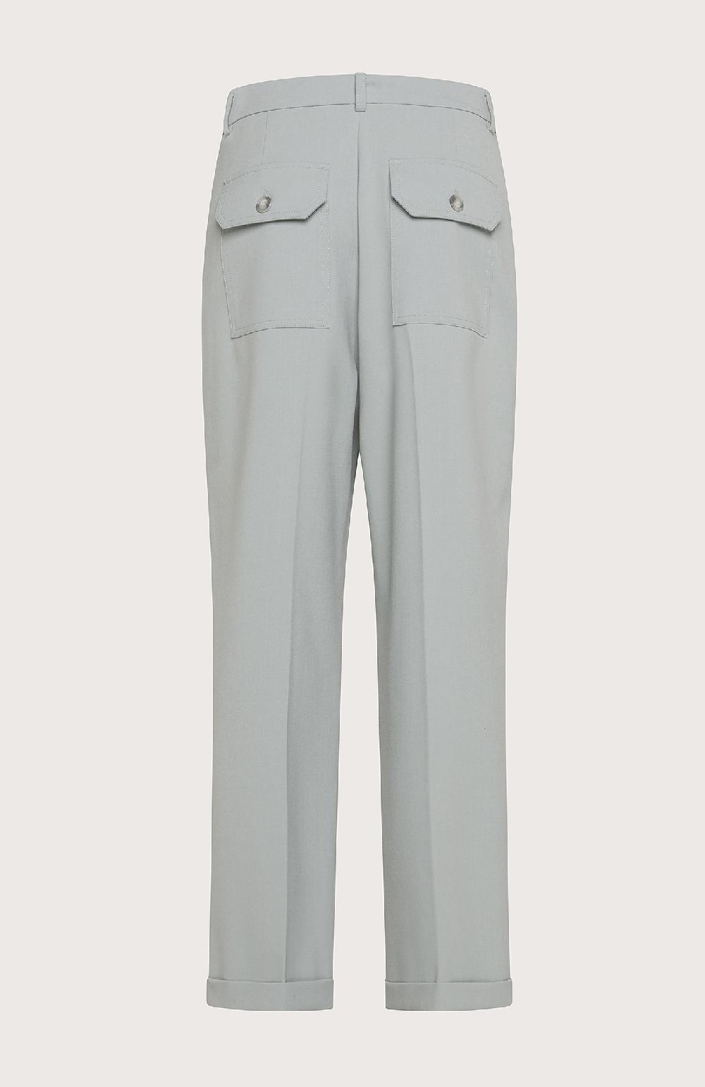 Seventy Pantalone dritto lungo la caviglia con risvoltino al fondo - Col. Verde Saldi
