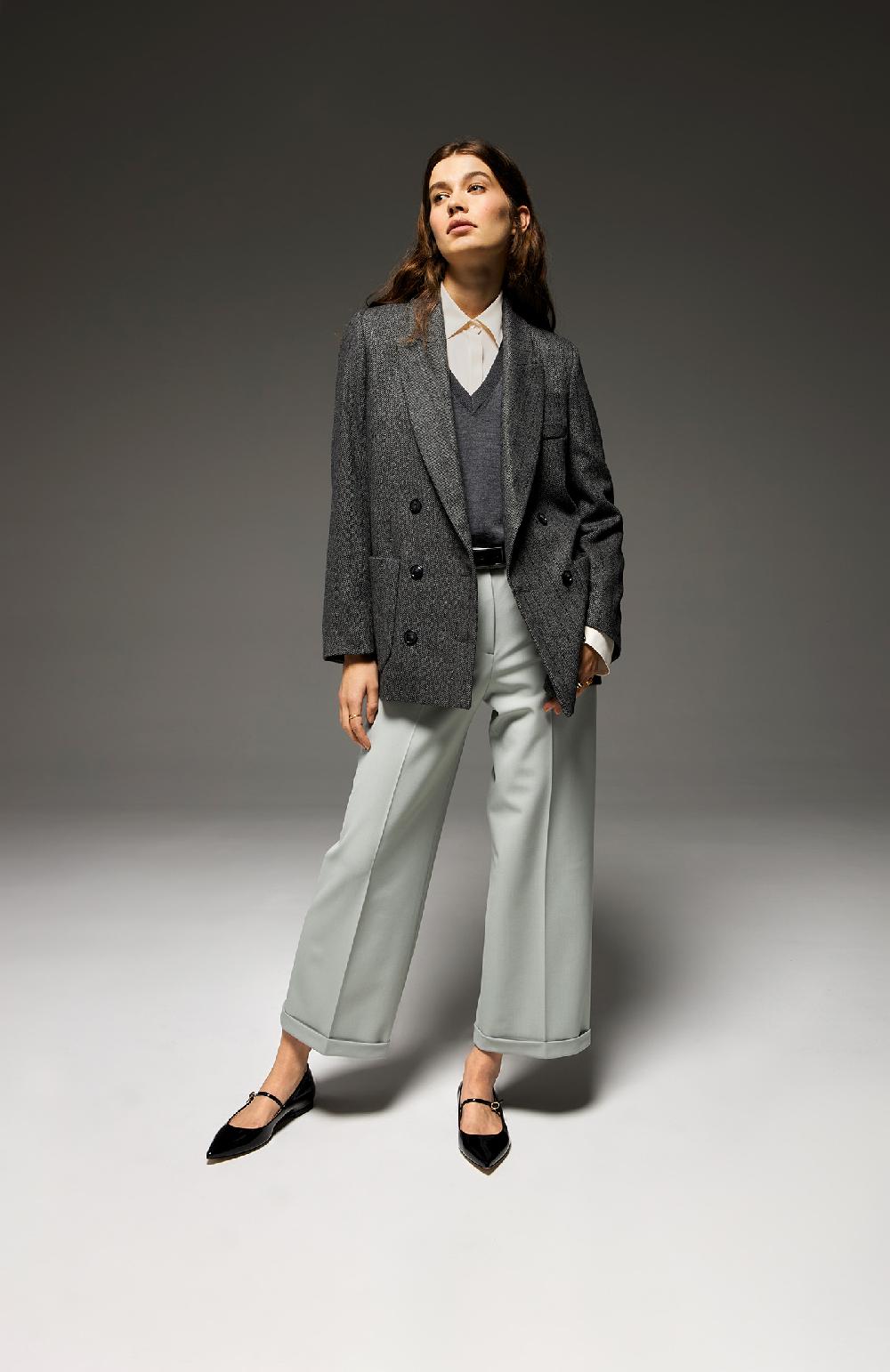 Seventy Pantalone dritto lungo la caviglia con risvoltino al fondo - Col. Verde Saldi