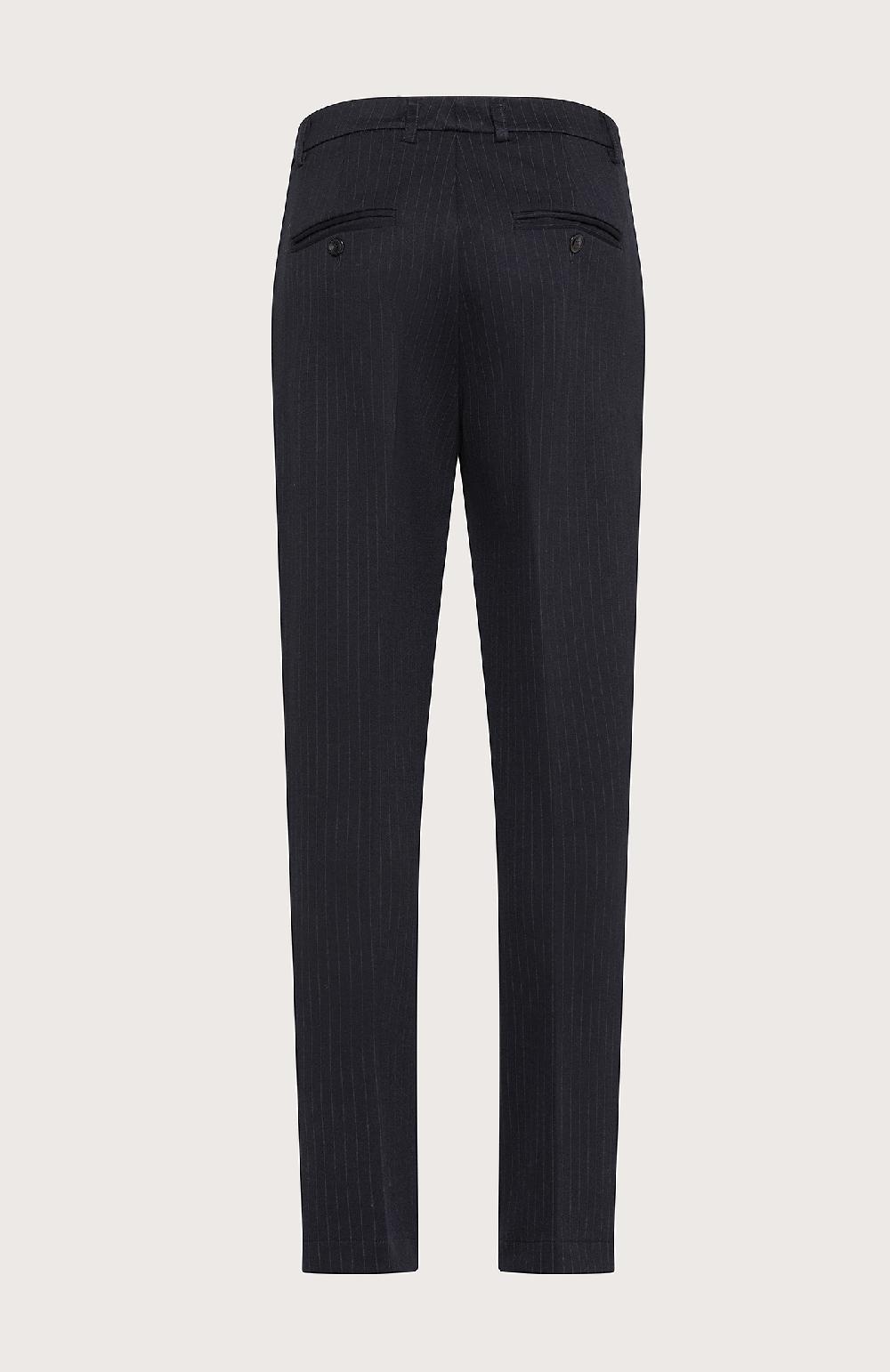 Seventy Pantalone chino in punto stoffa gessato - Col. Blu Soddisfazione Garantita