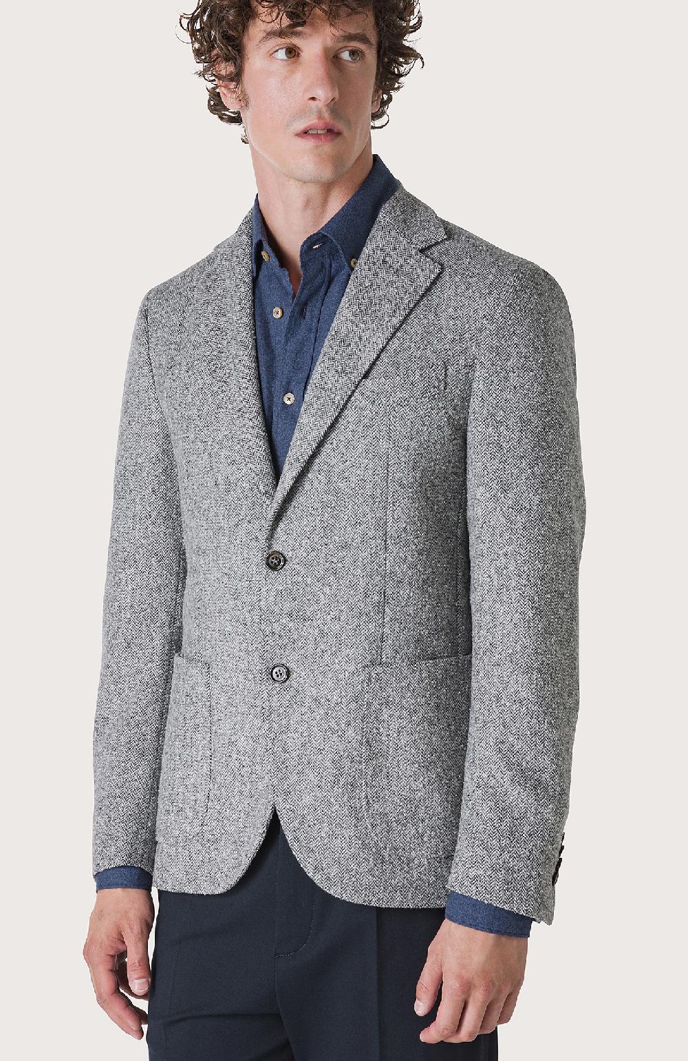 Seventy Giacca monopetto con fantasia tweed - Col. Grigio Vendite Flash