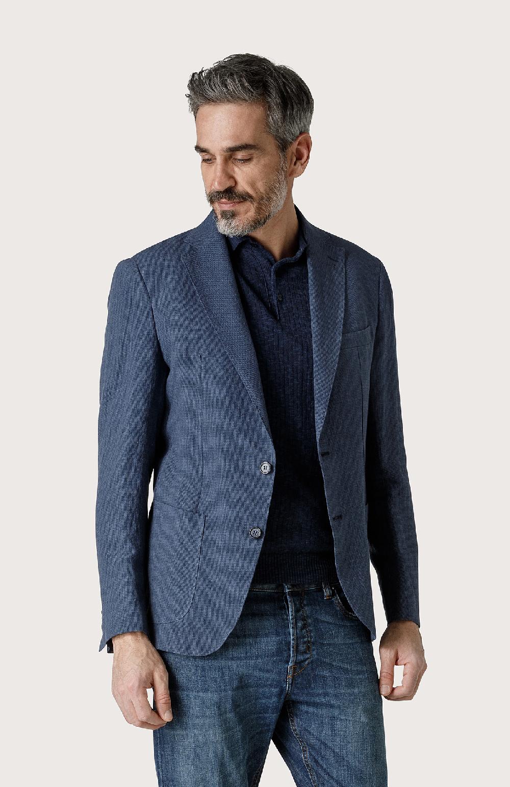 Seventy Giacca classica con tasche applicate - Col. Blu In Linea
