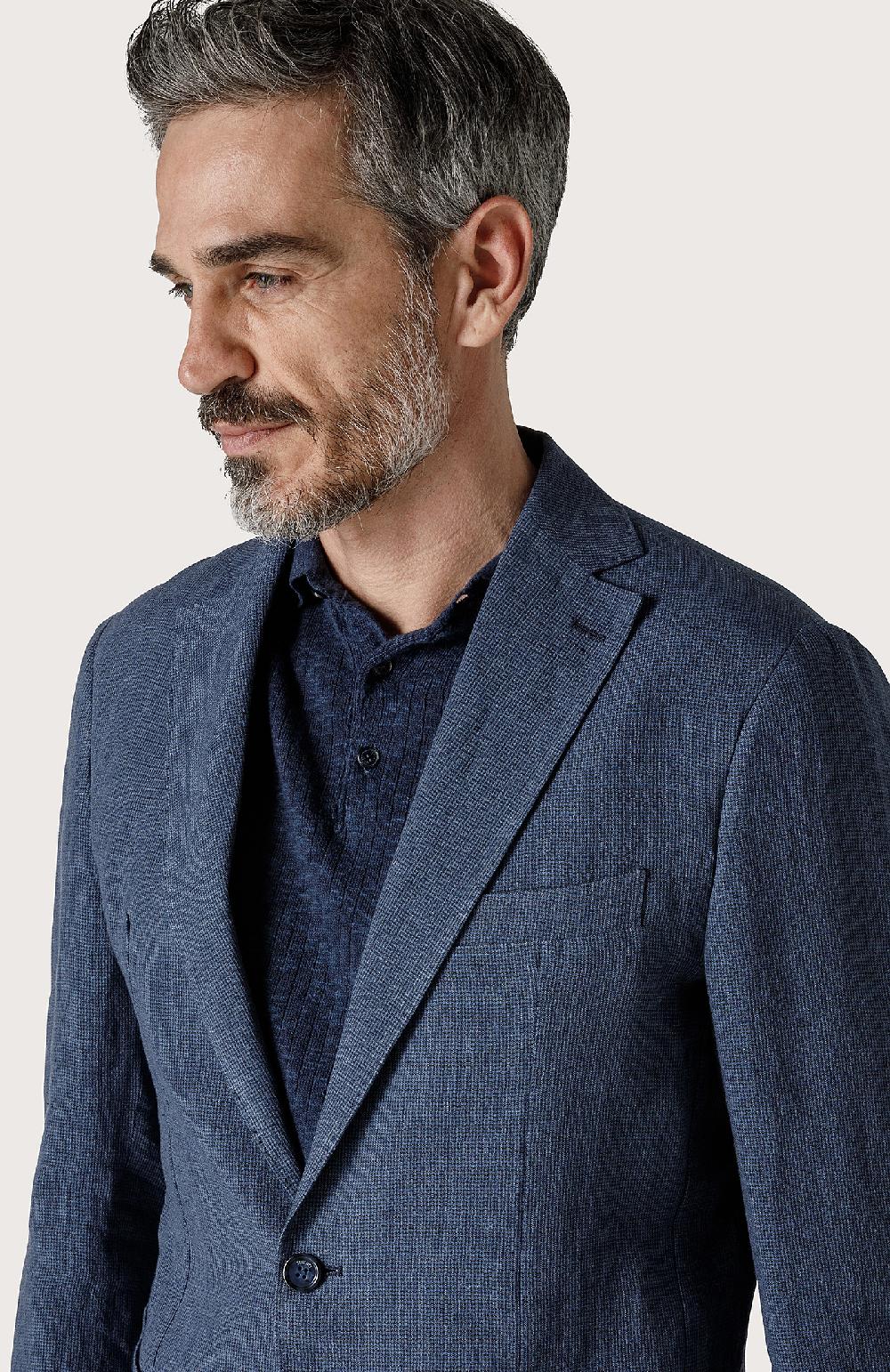 Seventy Giacca classica con tasche applicate - Col. Blu In Linea