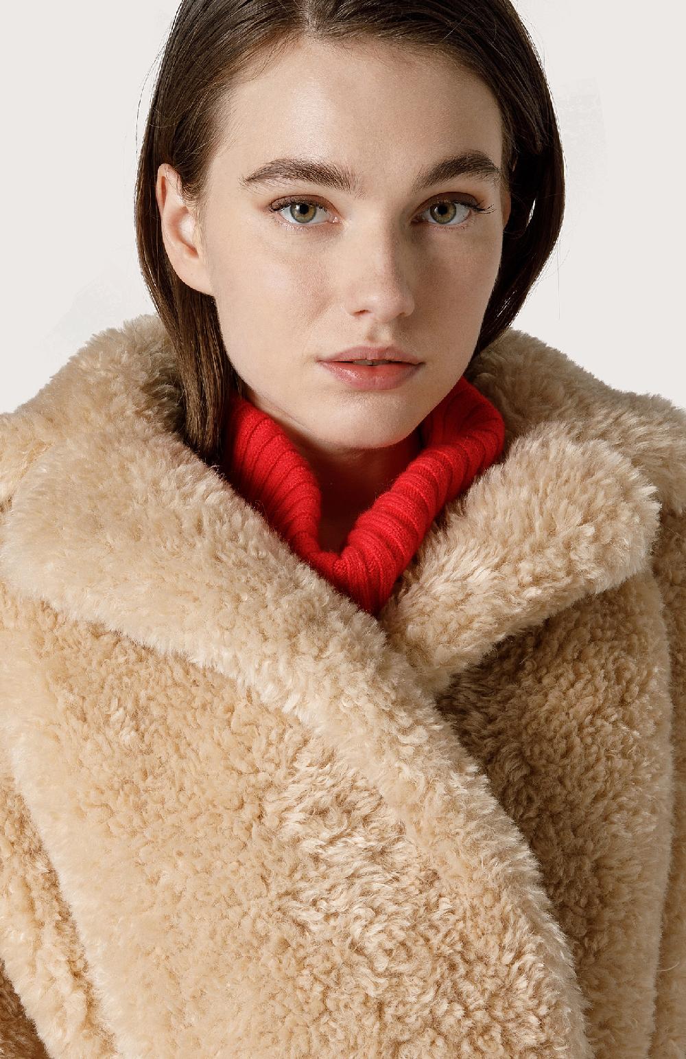 Seventy Cappotto in eco pelliccia - Col. Neutro In Vendita