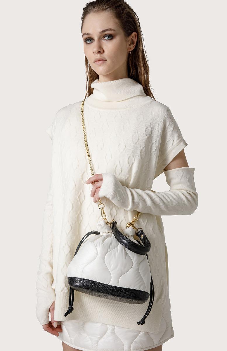 Seventy Borsa secchiello trapuntato - Col. Bianco Saldi