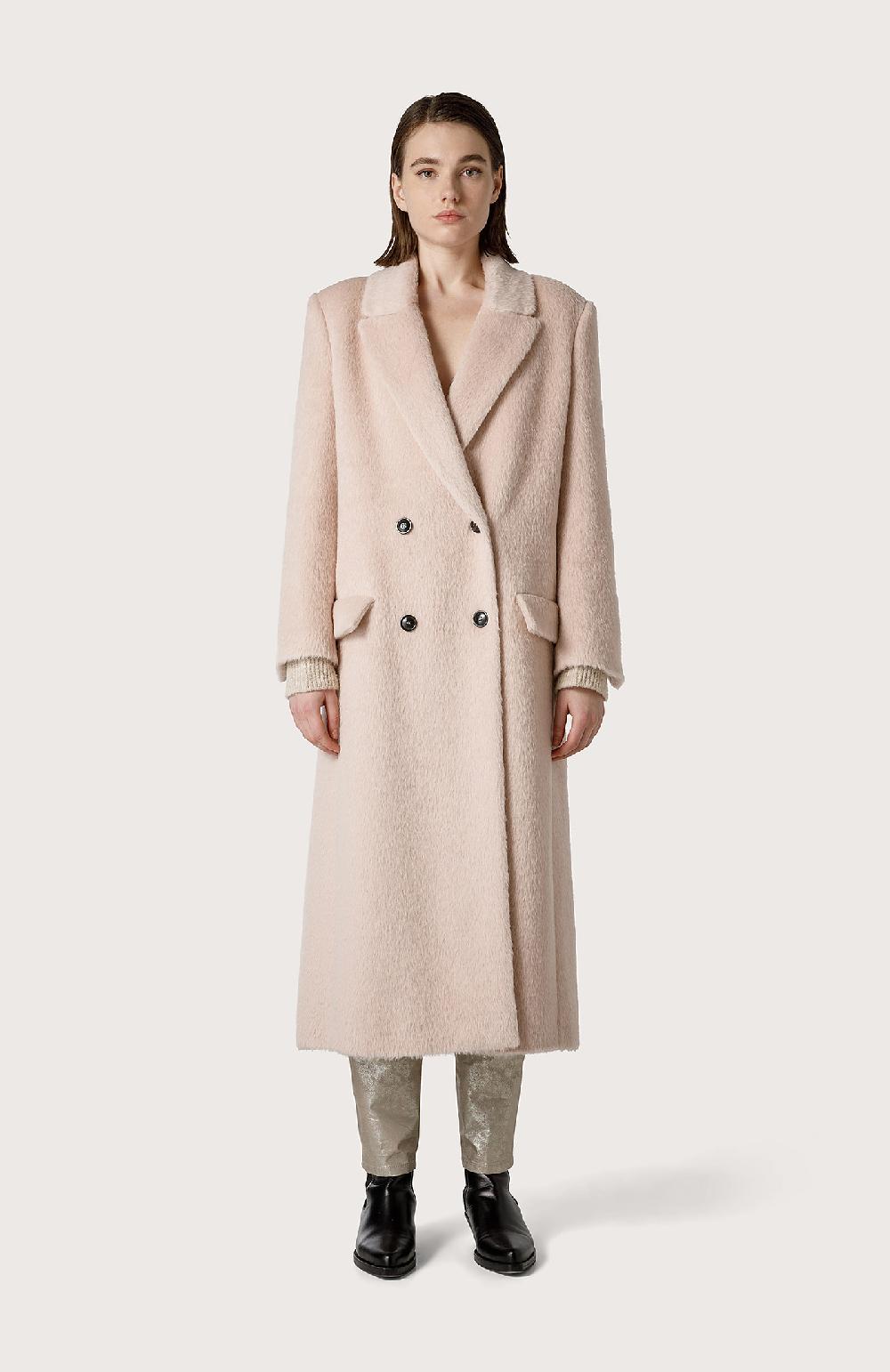 Seventy Cappotto doppio petto in misto alpaca - Col. Rosa Offerte