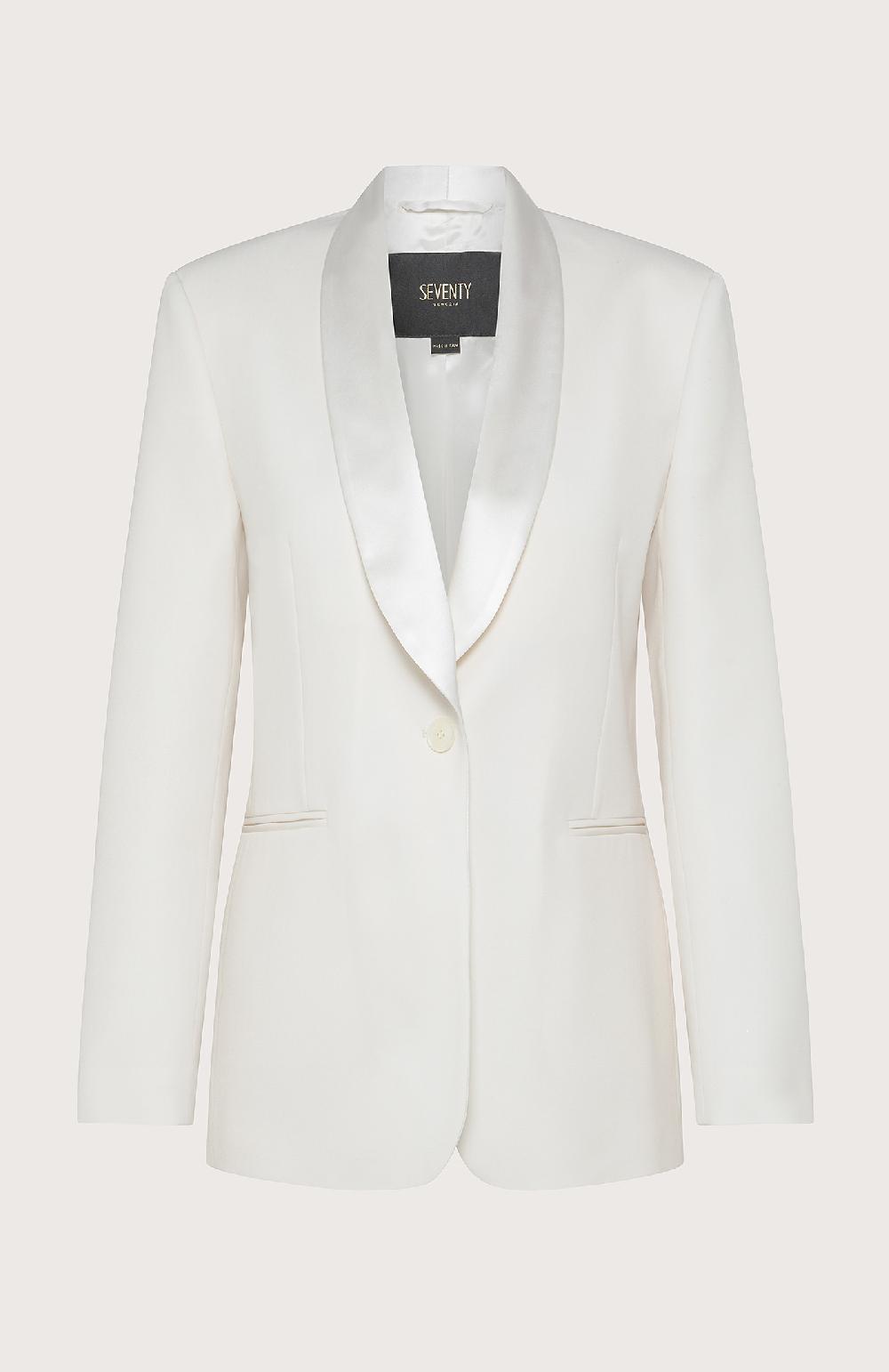 Seventy Giacca smoking con collo a scialle - Col. Bianco Negozio
