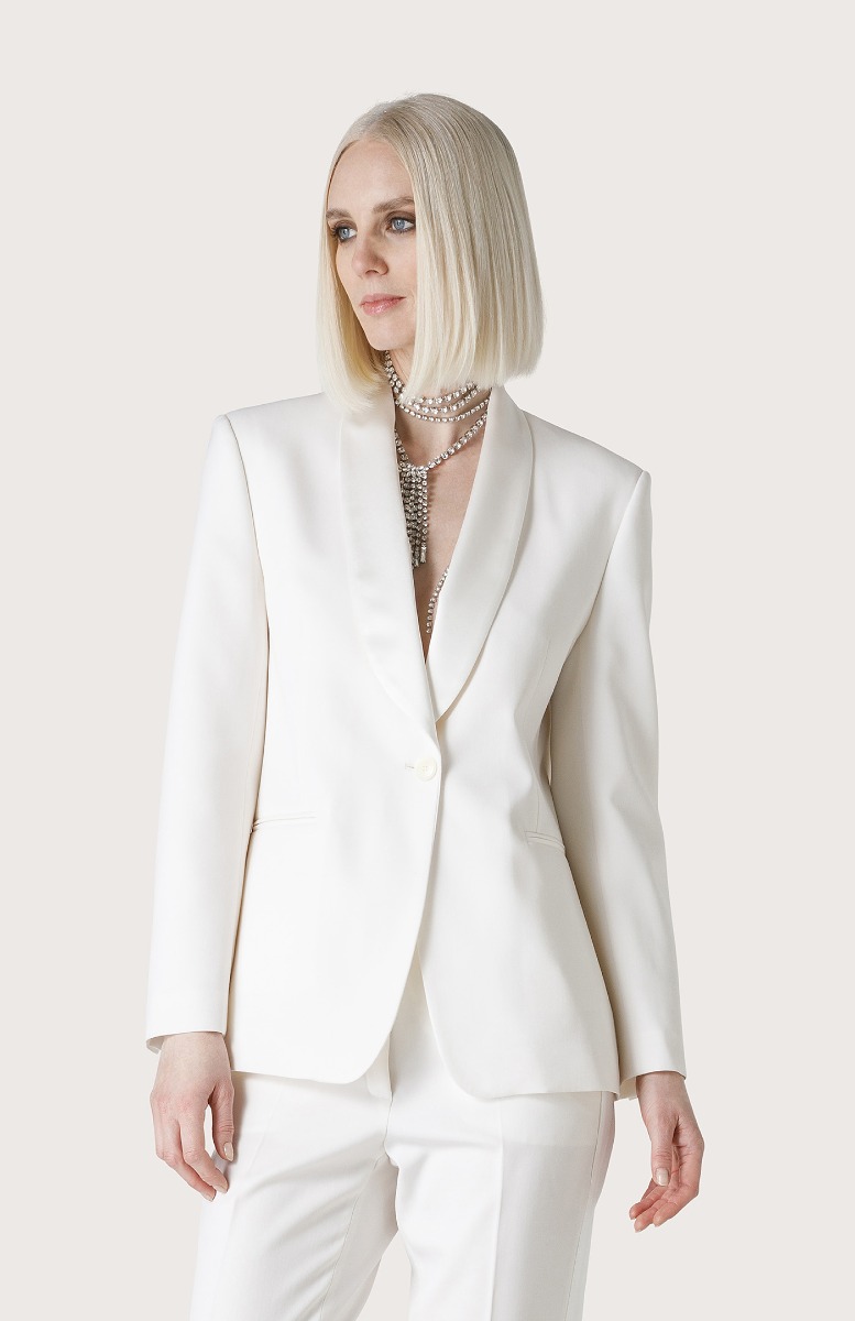 Seventy Giacca smoking con collo a scialle - Col. Bianco Negozio