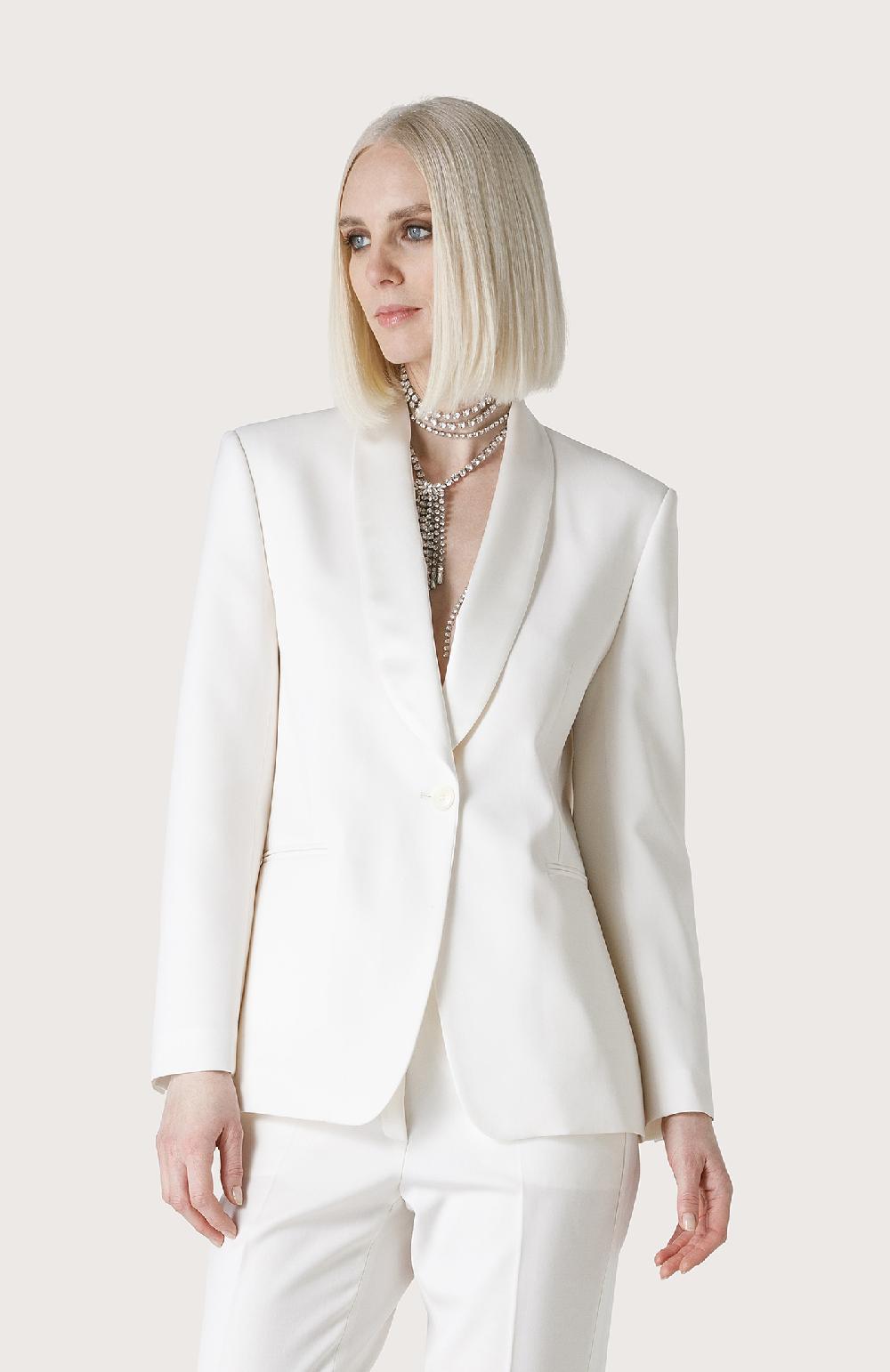 Seventy Giacca smoking con collo a scialle - Col. Bianco Negozio
