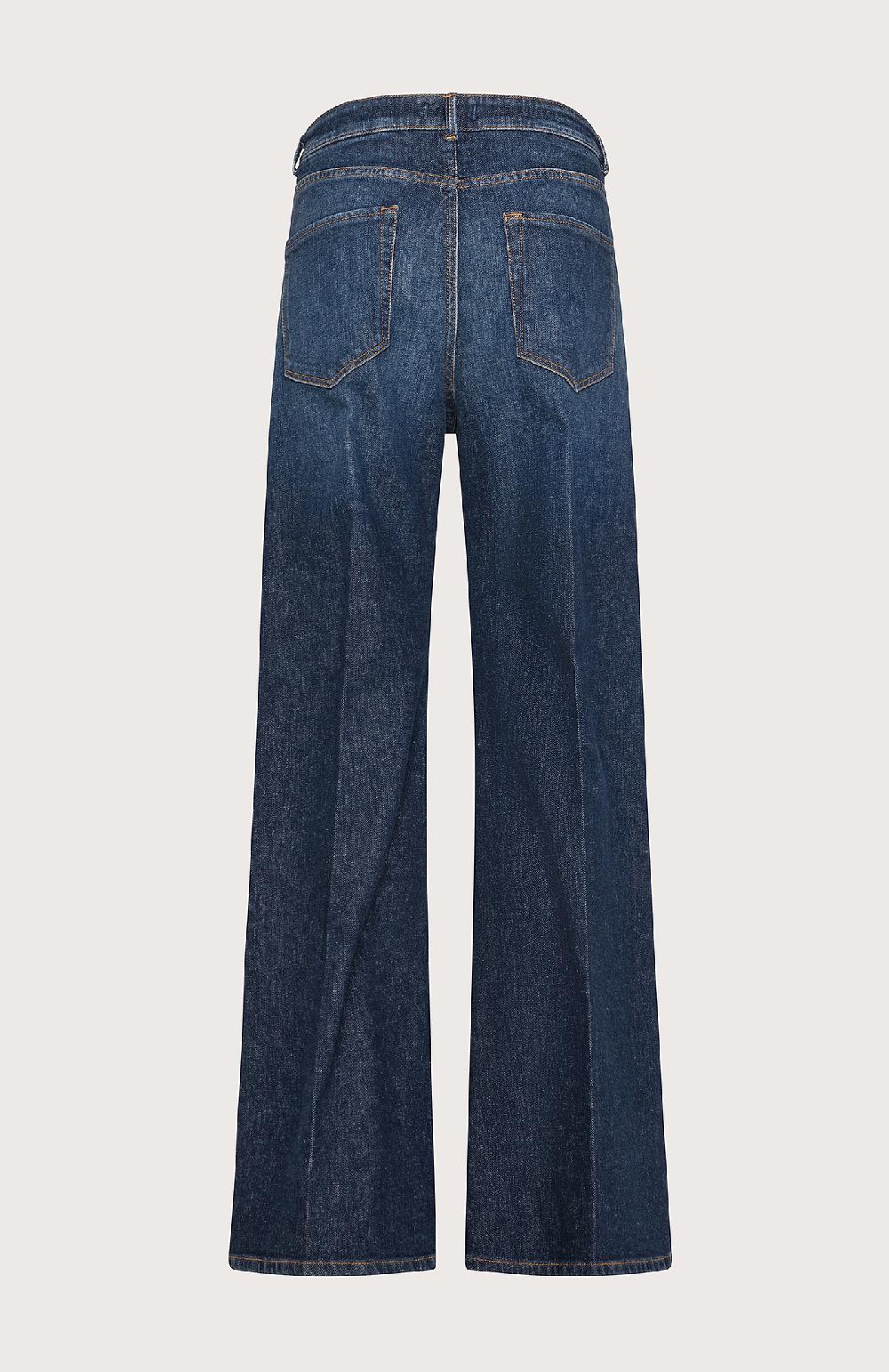 Seventy Jeans lunghi a vita alta in denim washed - Col. Blu Italia