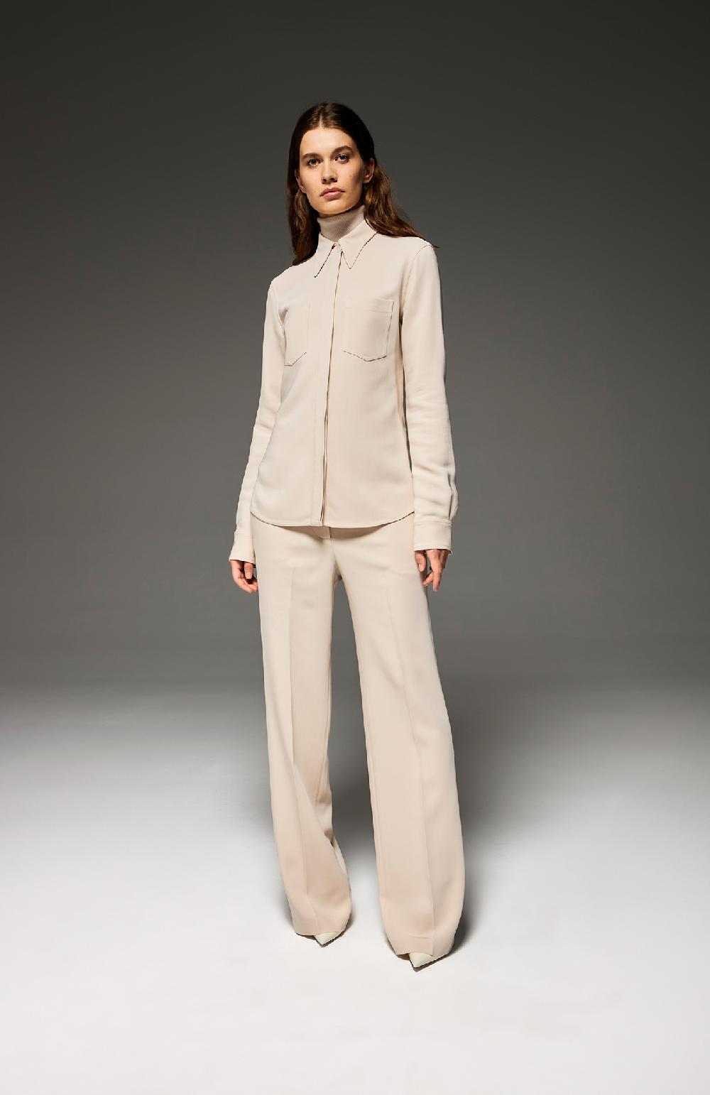 Seventy Pantalone lungo relax fit elasticato dietro in cady stretch - Col. Neutro Qualità