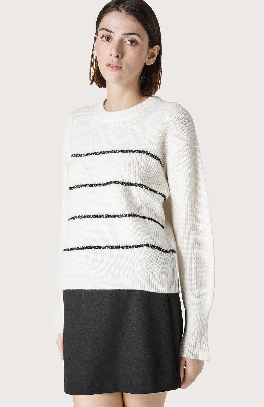 Seventy Maglia con righe in lurex - Col. Bianco Acquista Ora
