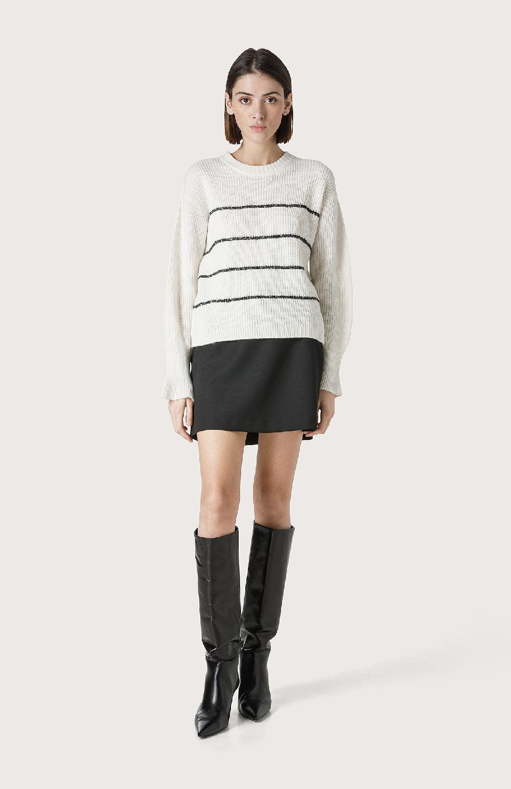 Seventy Maglia con righe in lurex - Col. Bianco Acquista Ora