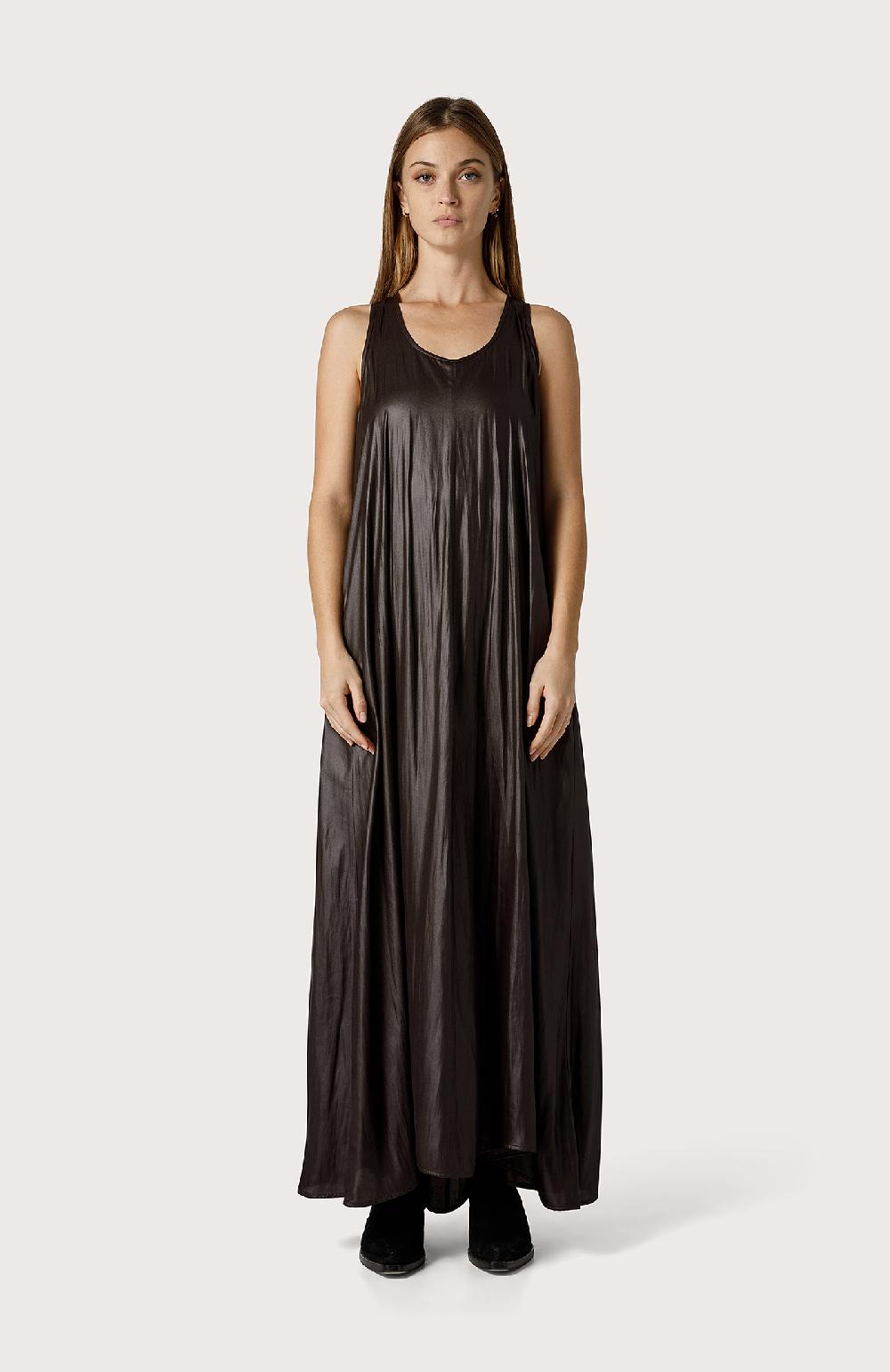 Seventy Abito smanicato in georgette spalmata - Col. Marrone Lightning offer