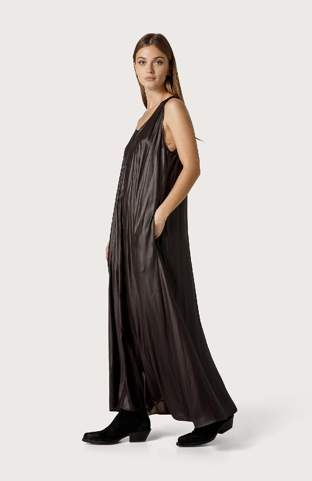 Seventy Abito smanicato in georgette spalmata - Col. Marrone Lightning offer