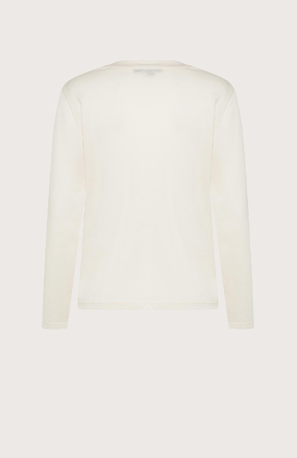 Seventy T-shirt girocollo con maniche lunghe bi-materiale - Col. Neutro Economico