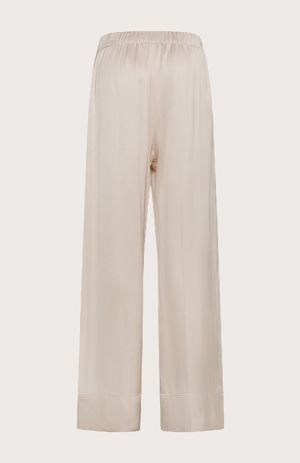 Seventy Pantalone stile pajamas in raso di viscosa fluido - Col. Neutro Online