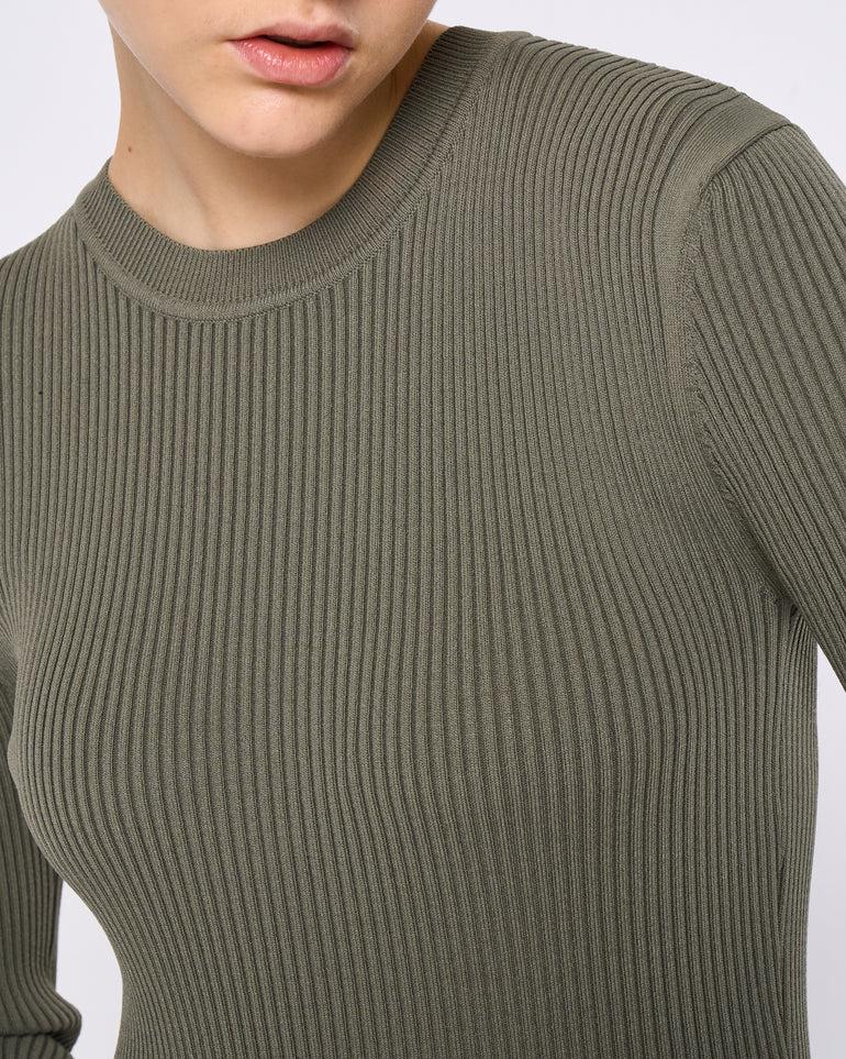 Silvian Heach Abito midi a coste Sconto