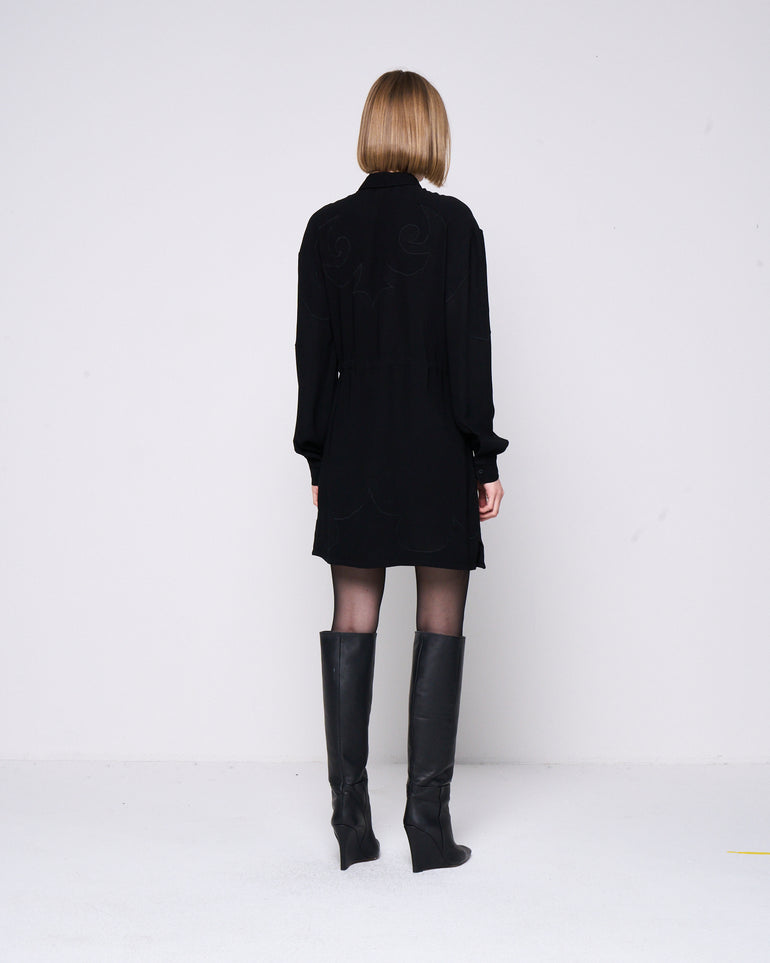 Silvian Heach Abito chemisier con ricami Saldi Di Fabbrica