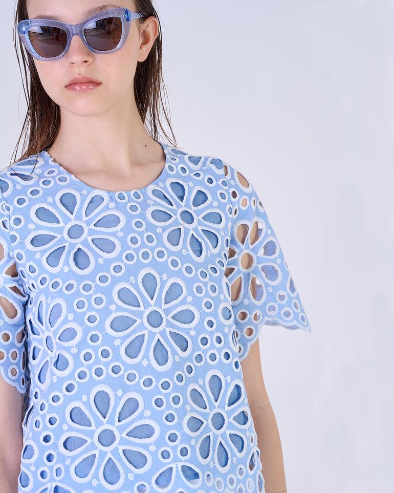 Silvian Heach Blusa traforata a fiori Nuova