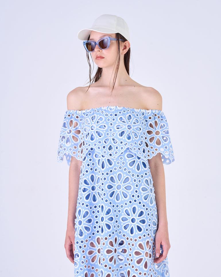 Silvian Heach Abito lungo traforato a fiori Moda