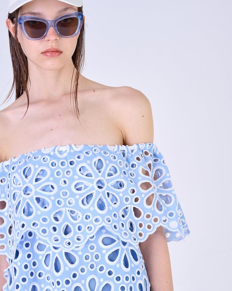 Silvian Heach Abito lungo traforato a fiori Moda
