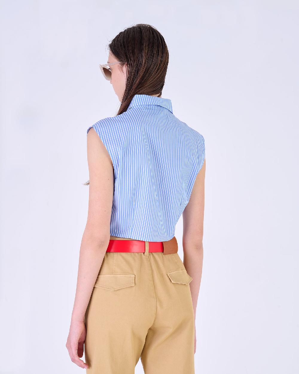 Silvian Heach Camicia smanicata a righe Spedizione Gratuita