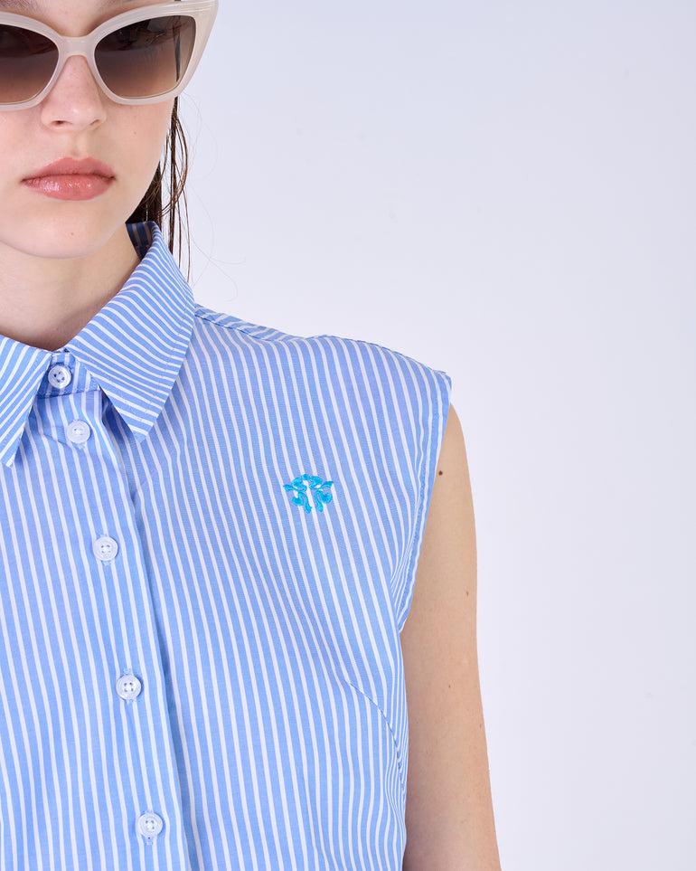 Silvian Heach Camicia smanicata a righe Spedizione Gratuita